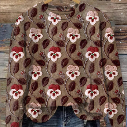 Jersey estampado de flores para mujer