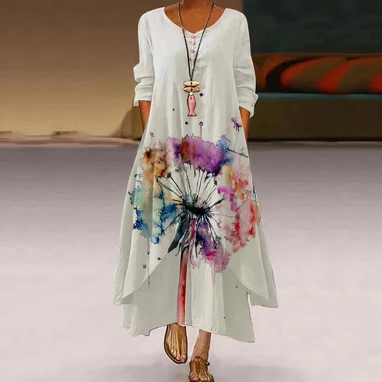 Eloria - Elegante vestido de algodón