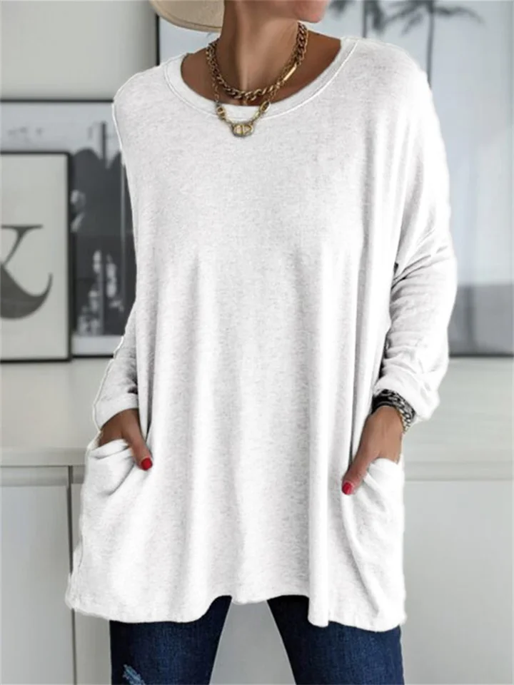 Blusa holgada con bolsillo para looks de diario