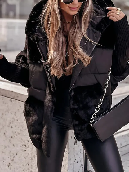 Woolspire™ Chaqueta bomber con capucha para mujer