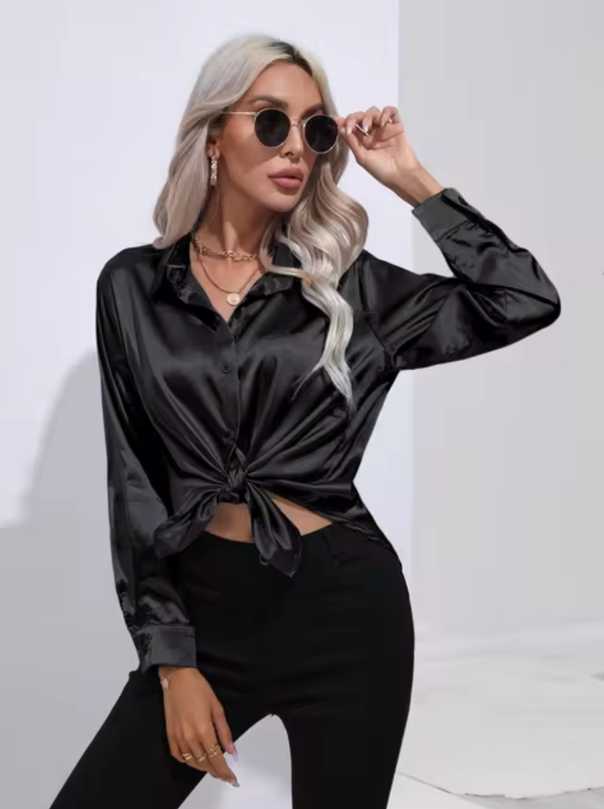 Eline | Blusa de lujo de manga larga