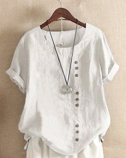 Blusa de manga corta para mujer