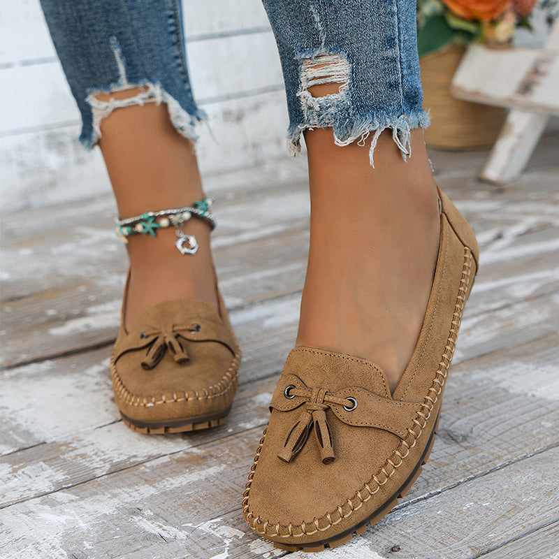 Damskie Mokasyny Moccasin Z Frędzlami