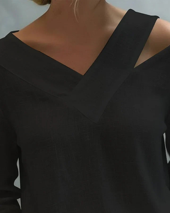 Damska Bluzka Z Wycięciem V-Neck