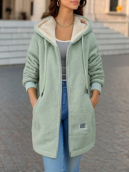 Chaqueta con capucha Sherpa | Suave y con cremallera