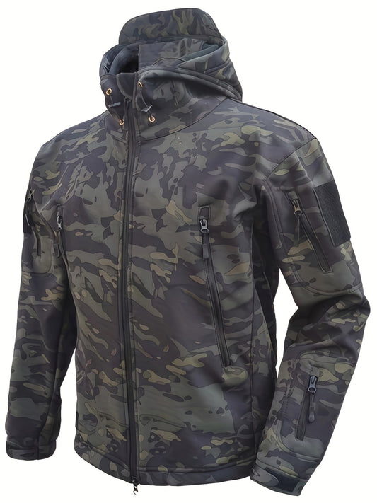Táctica Softshell Camuflaje Chaqueta al aire libre impermeable a prueba de viento para los hombres | Perfecto para actividades al aire libre