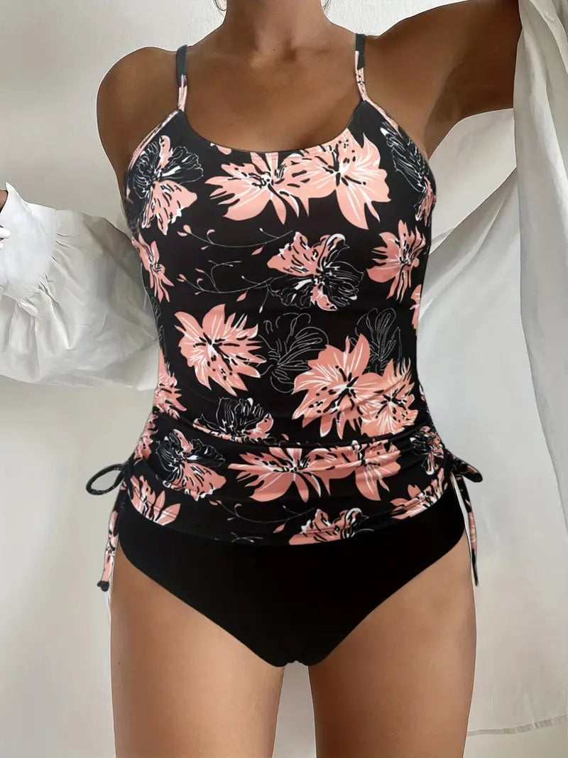 Elegante bikini con estampado floral