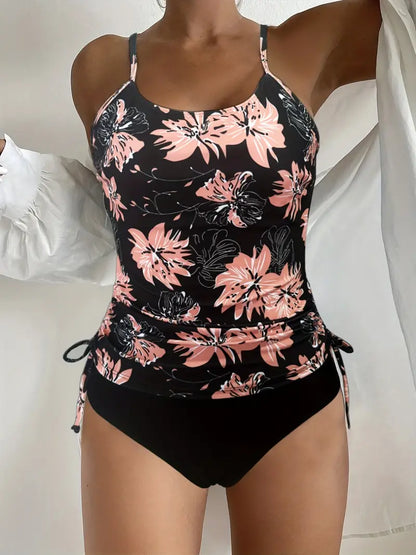 Elegante bikini con estampado floral