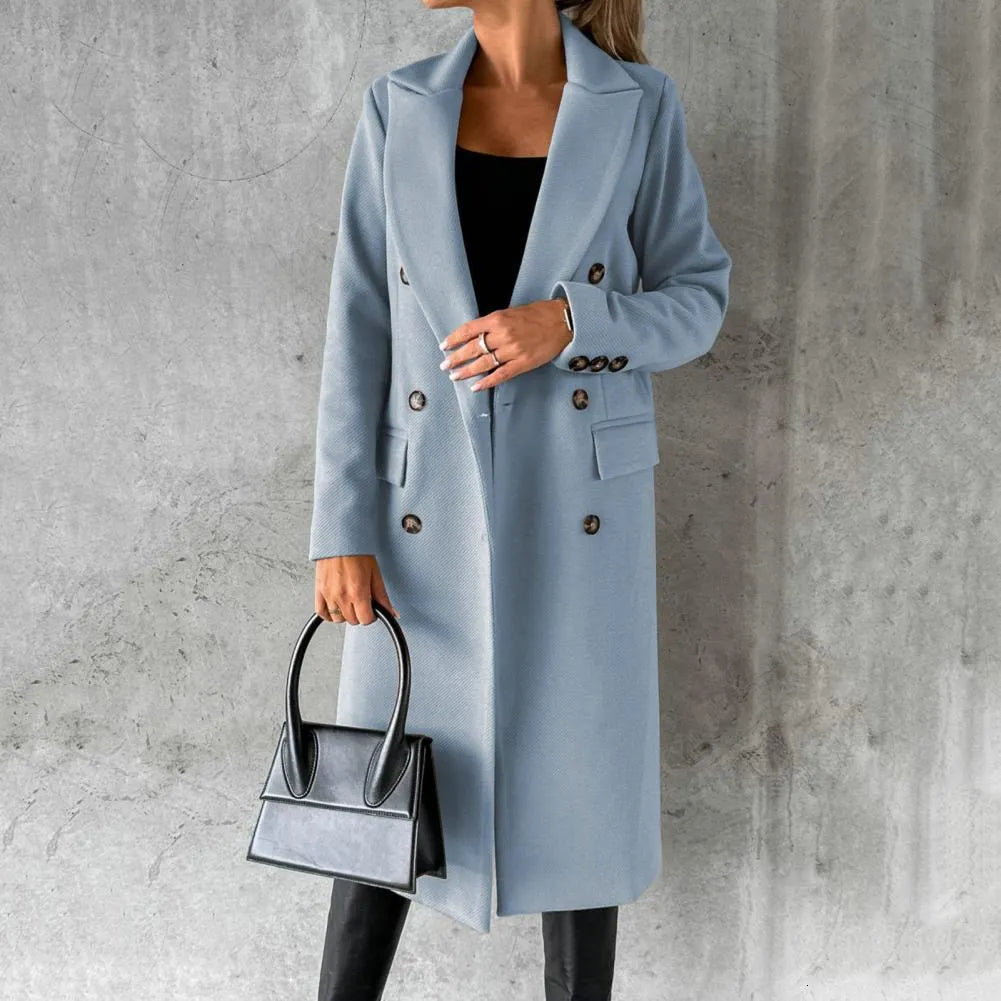 Chaqueta de invierno con solapas para mujer