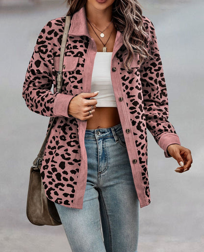 Chaqueta de leopardo para mujer