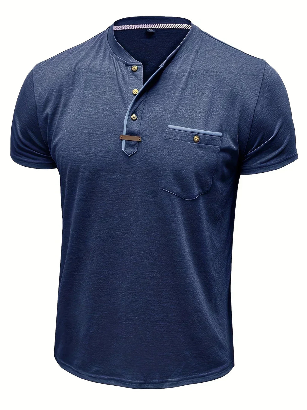 Męska Koszulka Henley Guzikami