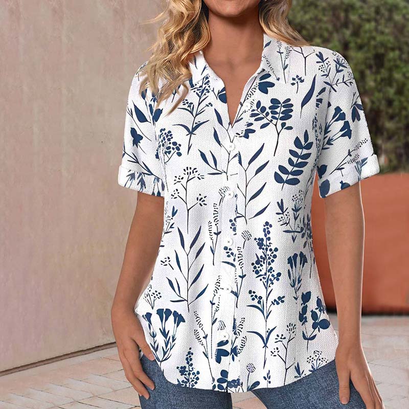 BETHANY | Blusa informal con estampado de hojas