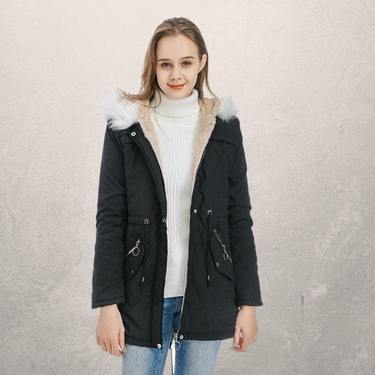 Anne - Elegante parka de piel sintética