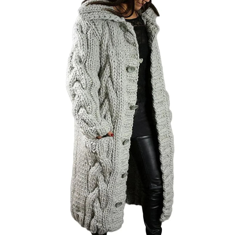 Chaqueta de punto larga