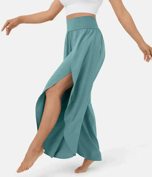 Pantalones palazzo con aberturas para mujer