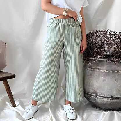 Leonie - Cómodo pantalón a rayas