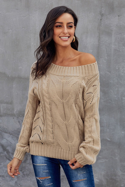 Jersey de hombros gruesos para mujer