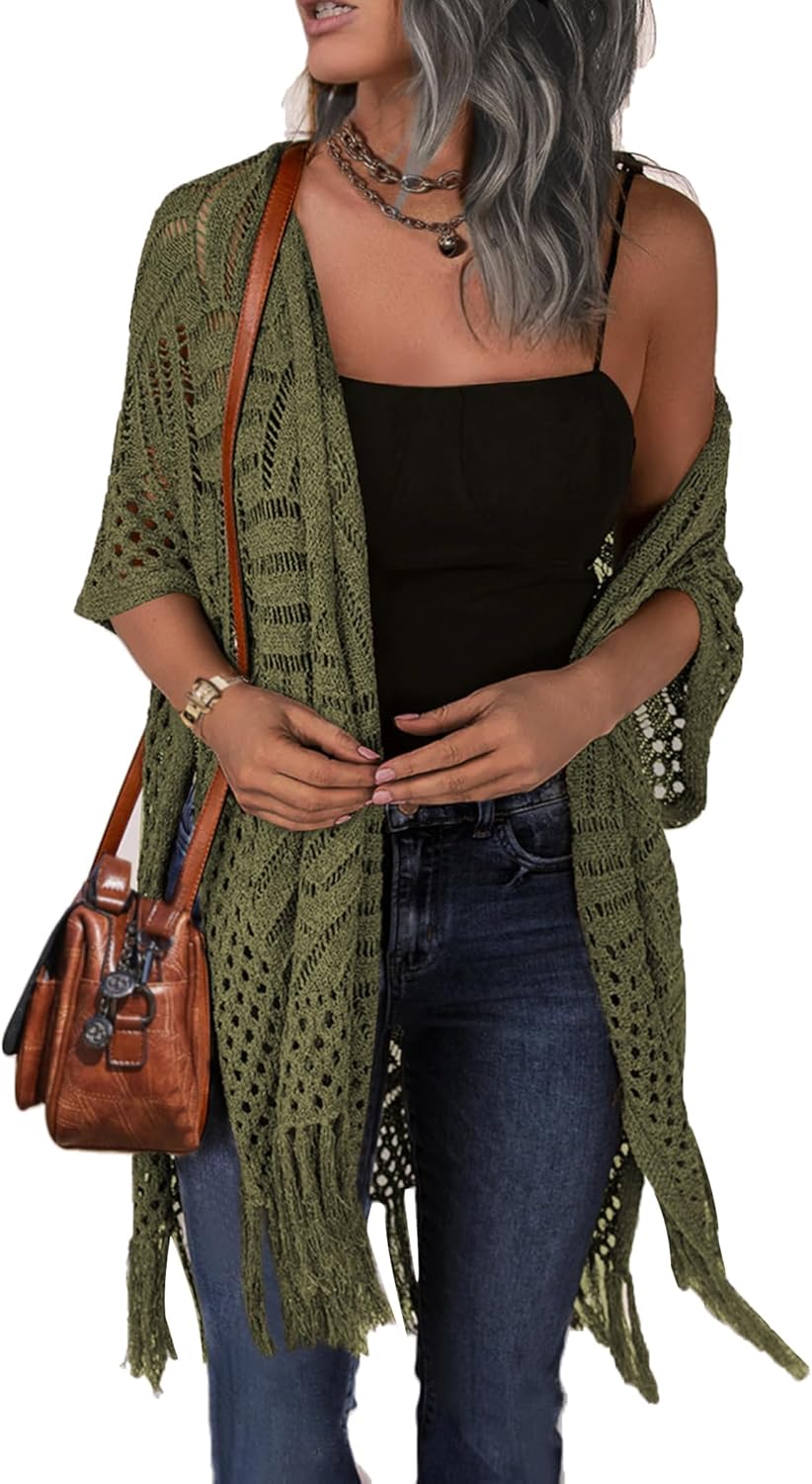 Cárdigan Renée | Cárdigan abierto de ganchillo ligero