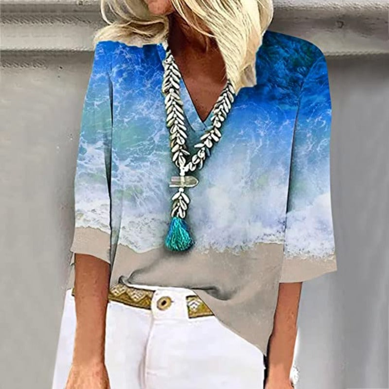 Brittley | Elegante blusa multicolor para mujer