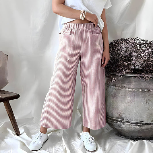 Leonie - Cómodo pantalón a rayas