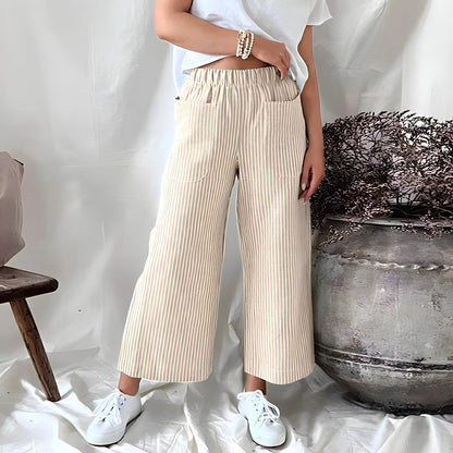 Leonie - Cómodo pantalón a rayas