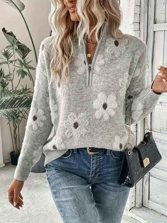 Fiorella | jersey casual con cremallera para mujer