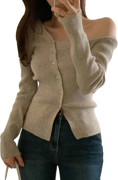 Rashina Sweater | Chaqueta asimétrica con botones