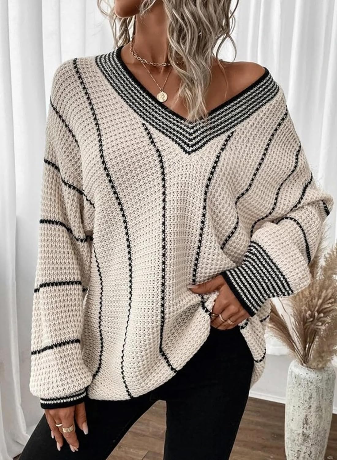Raomi Sweater | Jersey oversize a rayas