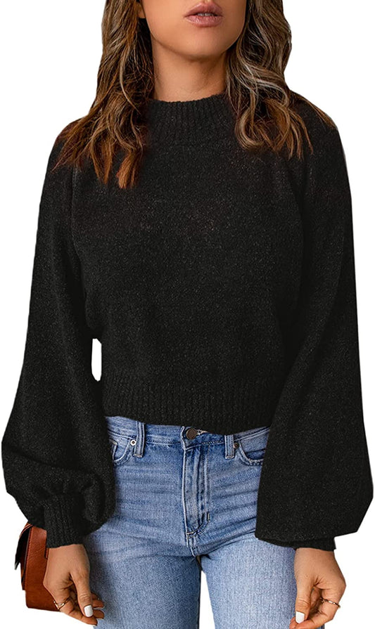 Elegante jersey de mangas anchas y corte holgado