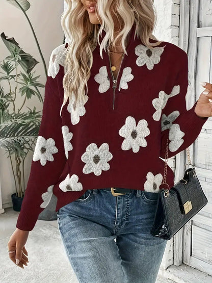 Fiorella | jersey casual con cremallera para mujer
