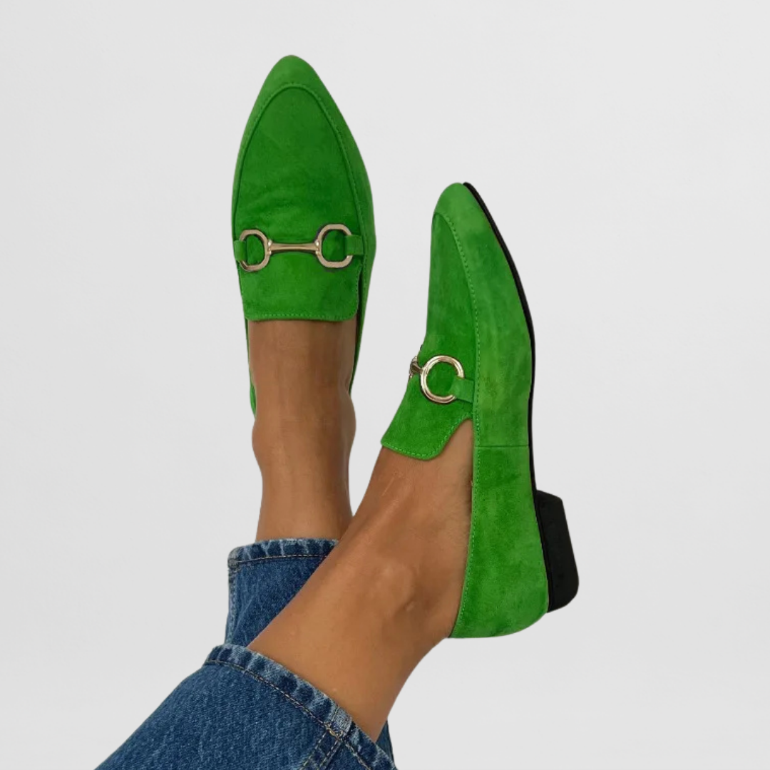 Damskie Mokasyny z Klamrą ze Szpiczastym Noskiem