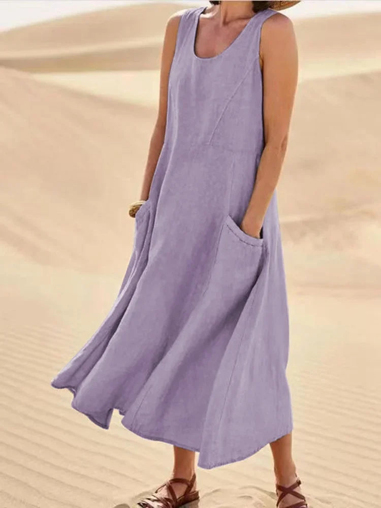 Vestido sin mangas para mujer