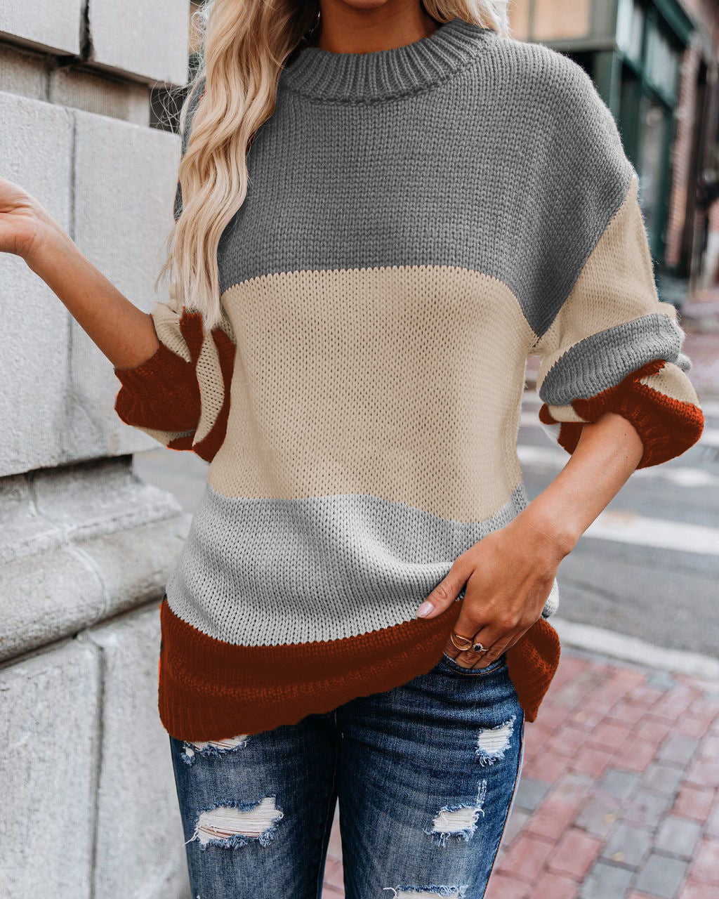 Jersey de punto patchwork