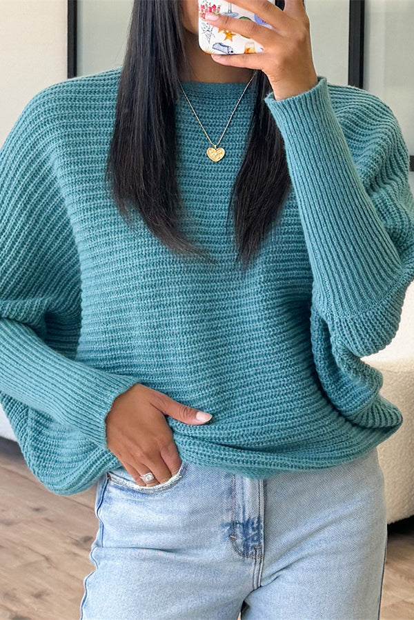 Sophia | Jersey de punto para mujer con mangas murciélago y cuello redondo
