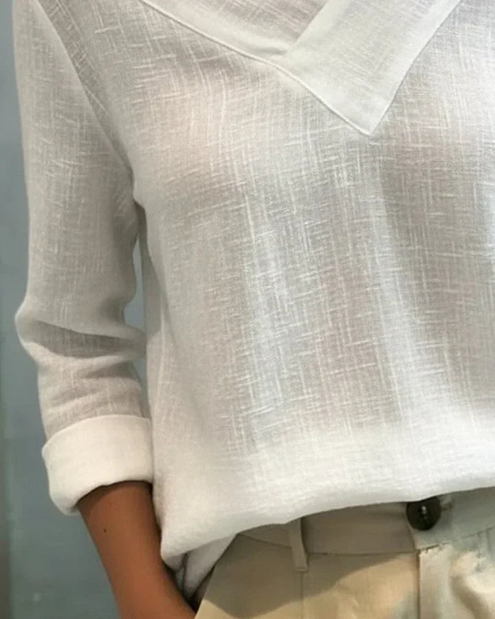 Damska Bluzka Z Wycięciem V-Neck