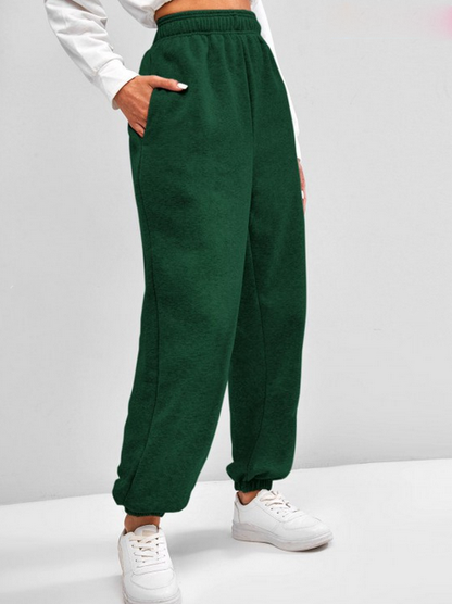 Pantalones de chándal cómodos con cintura alta para mujer