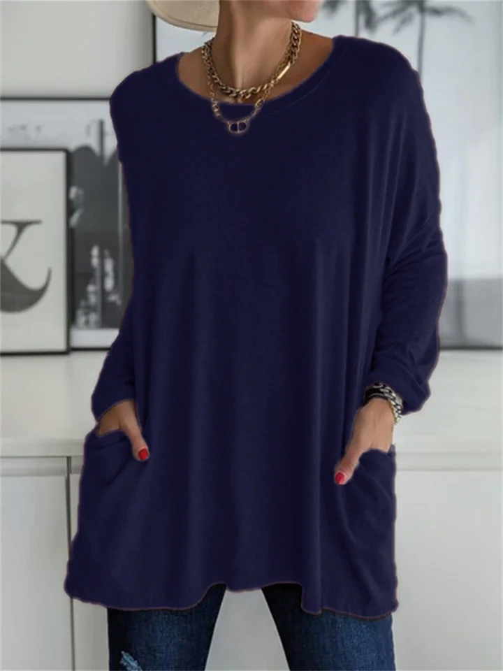 Blusa holgada con bolsillo para looks de diario