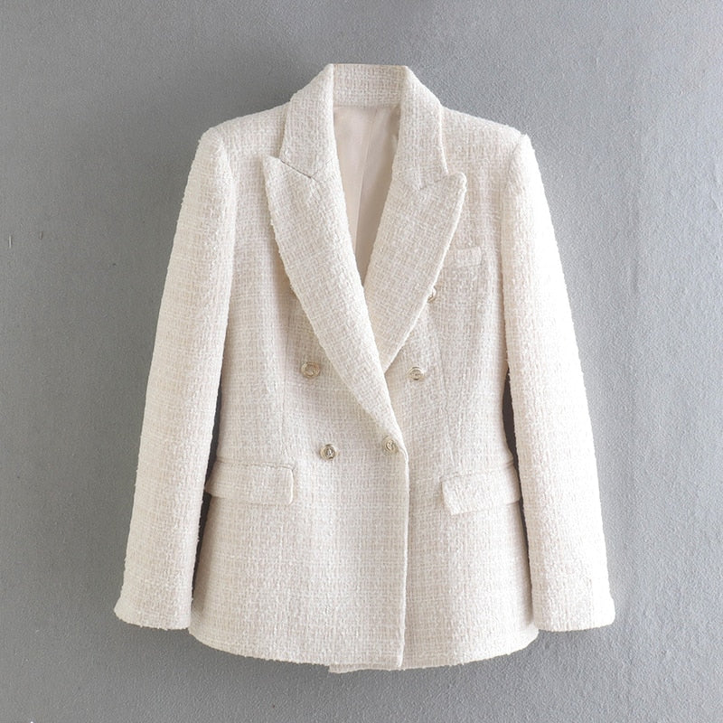 Blazer de doble botonadura para mujer