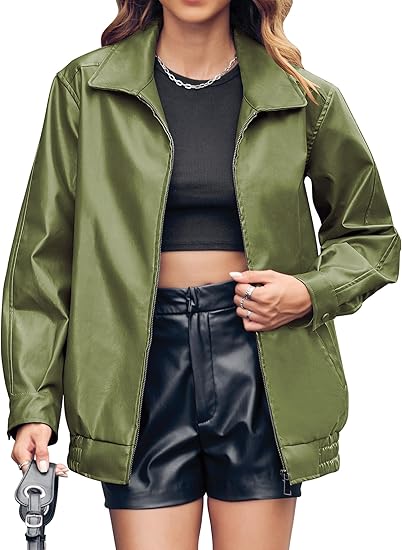 Chaqueta Camille de gran tamaño para mujer | Estilo casual con cremallera y bolsillos, Tallas S|XL