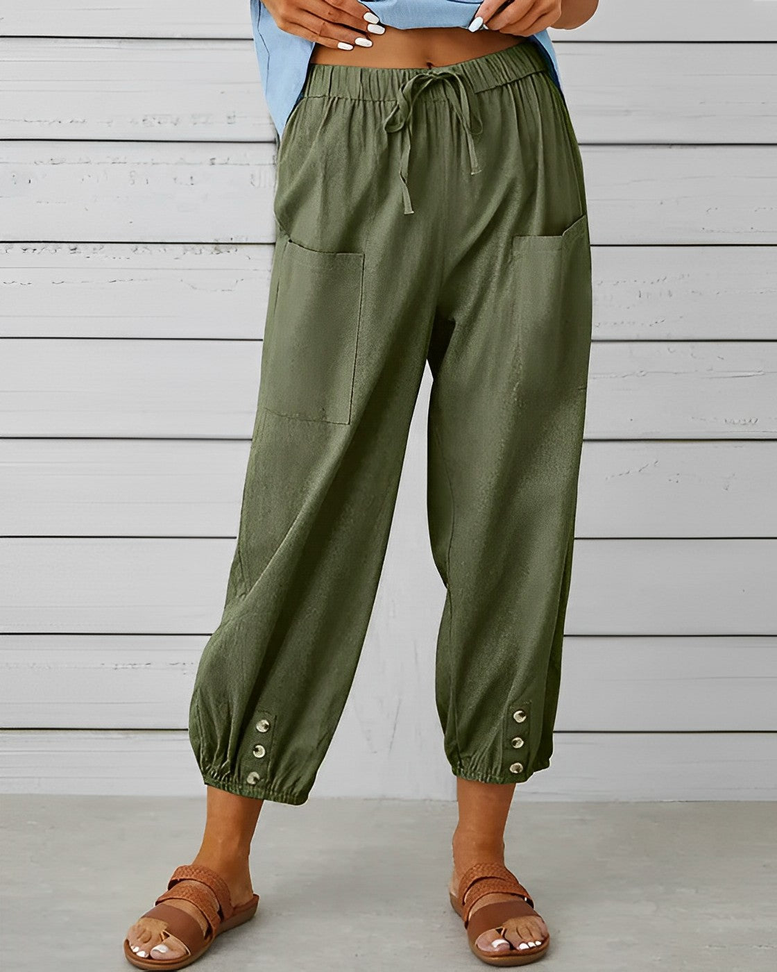 Pantalones anchos con cintura alta
