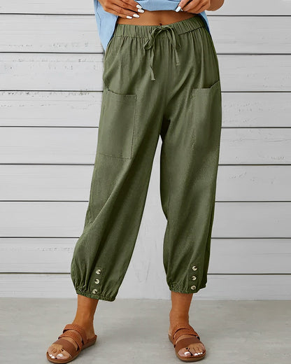 Pantalones anchos con cintura alta
