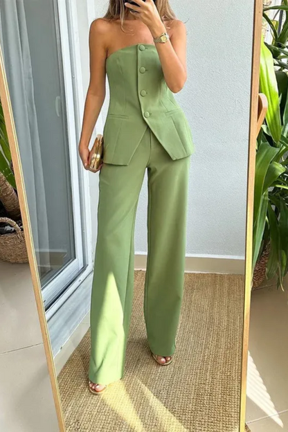 Elena | Conjunto de top y pantalón de tubo para mujer
