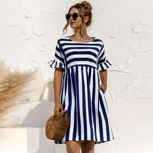 Elegante maxi vestido con mangas largas