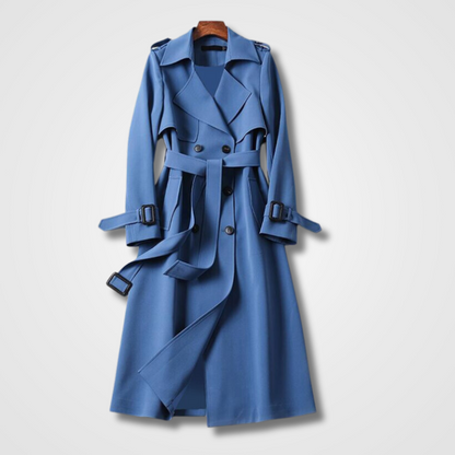 Qima Jacket | Elegante Chaqueta Larga Trench Coat