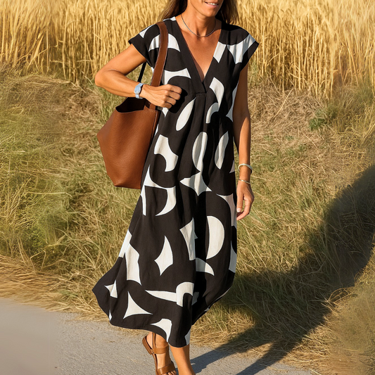 Vestido fluido con escote en V