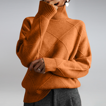 Elegante jersey de cuello alto para mujer