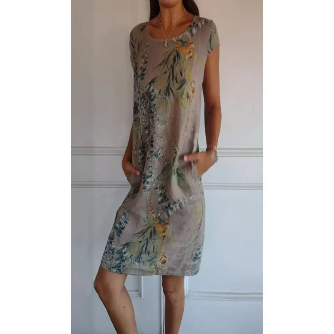 Vestido con escote redondo