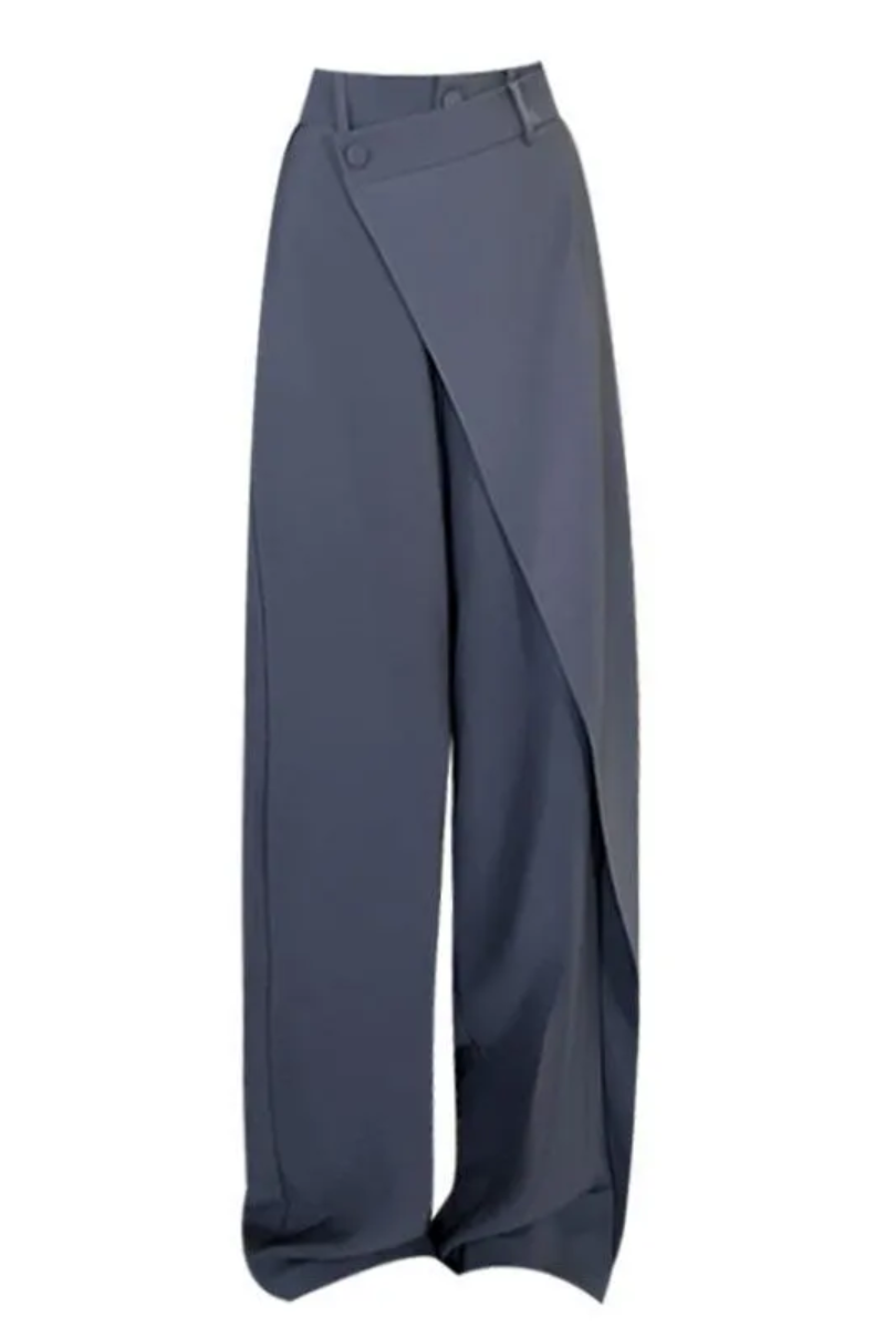 Pantalones anchos irregulares para señora