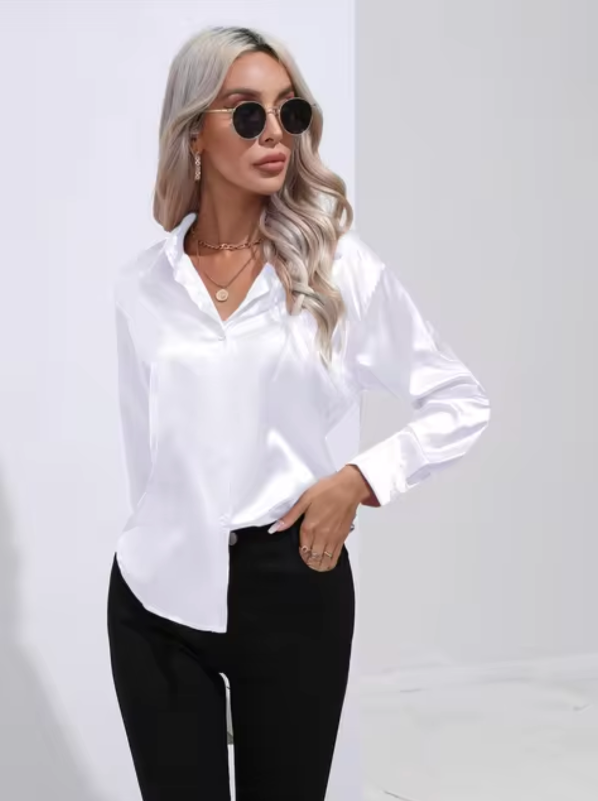 Eline | Blusa de lujo de manga larga