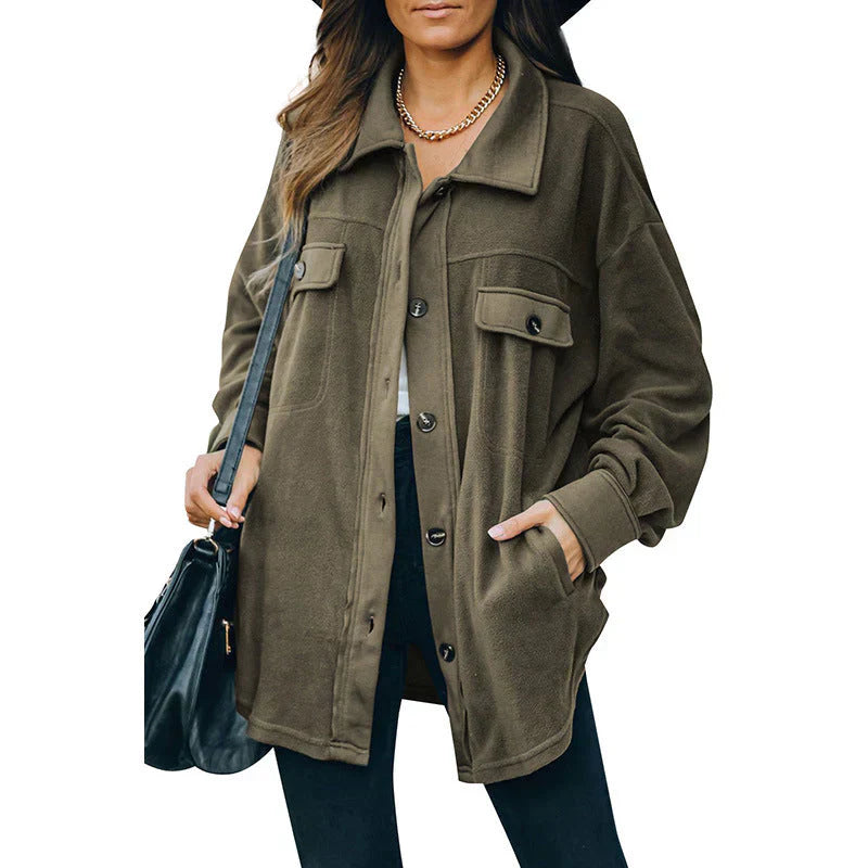 Elise | chaqueta de botones de forro polar